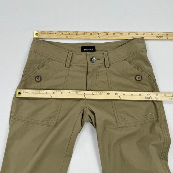 Marmot Womens Roll Tab Outdoor Khaki Pant Size 4 Tan Hiking - Picture 13 of 16